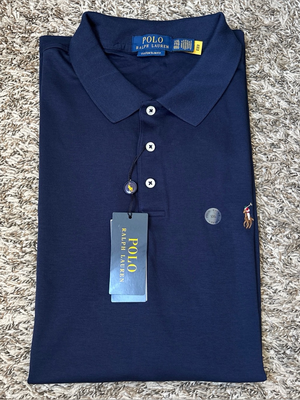 Ralph Lauren Men’s Navy Polo with Embroidered Pony